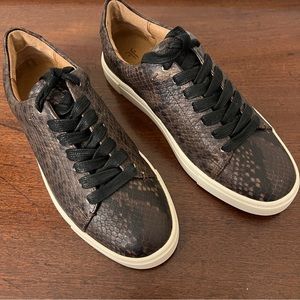 Frye Snake Embossed Leather Lace Sneaker NWOT